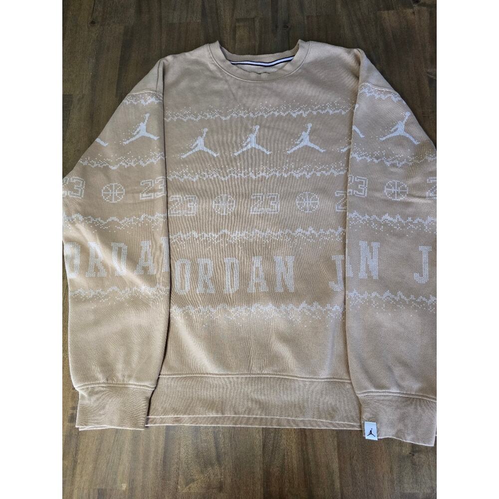 Nike Jordan Fleece Crew Sweater Sweatshirt Mens Size XL Christmas